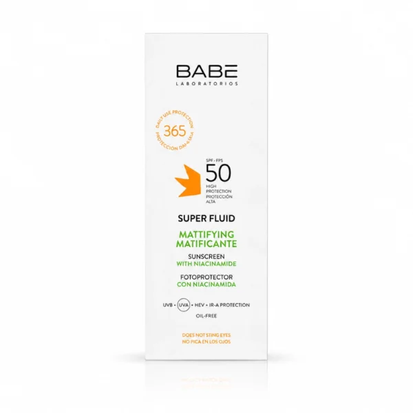 BABE FACIAL SUNSCREEN MATIFIANT SUPER FLUIDE SPF 50 + 50 ML