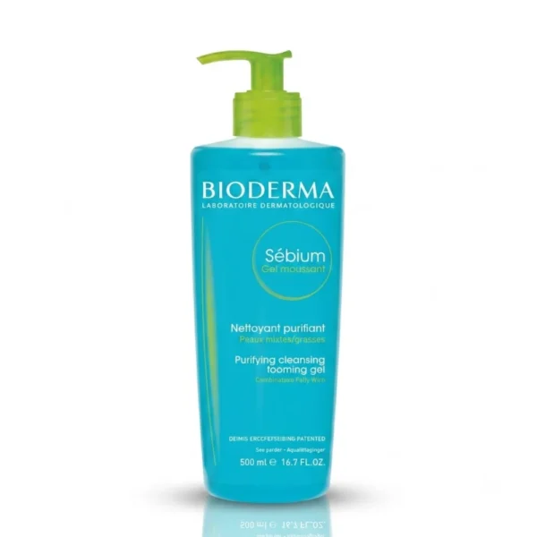 BIODERMA-Sebium-Gel-Moussant-Purifiant-POMPE-500ml_Bpharma tunisie