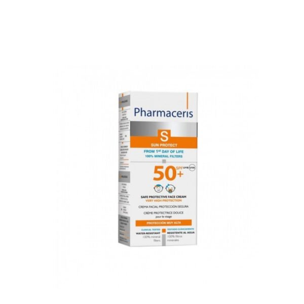 PHARMACERIS S Protection Solaire Bébés-Enfants-Adultes SPF50+ 50ML ECRAN MINERAL