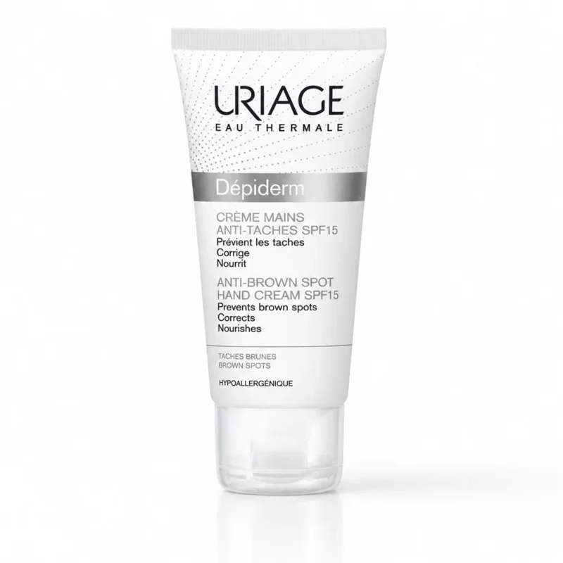 URIAGE-DEPIDERM-CREME-MAINS-ANTI-TACHES-BRUNES-SPF15-50ML-1_Bpharma tunisie