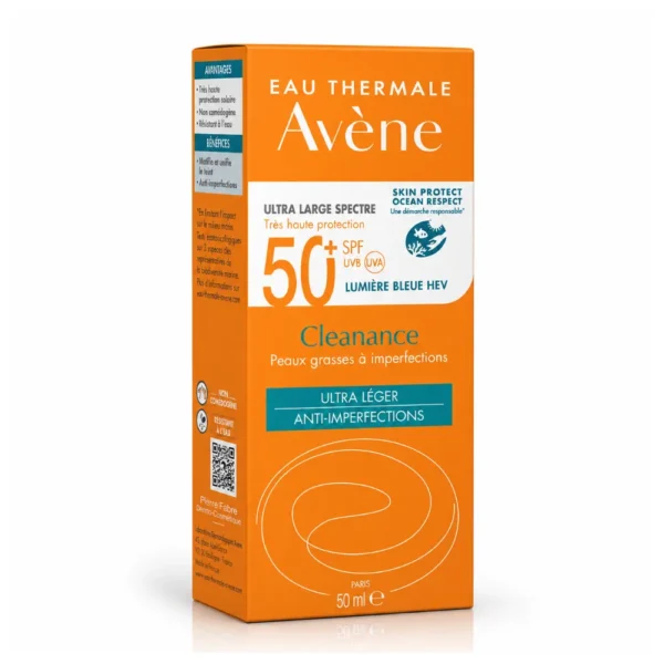 avene-cleanance-solaire-spf50-ultra-leger-anti-imperfection-50ml_Bpharma tunisie