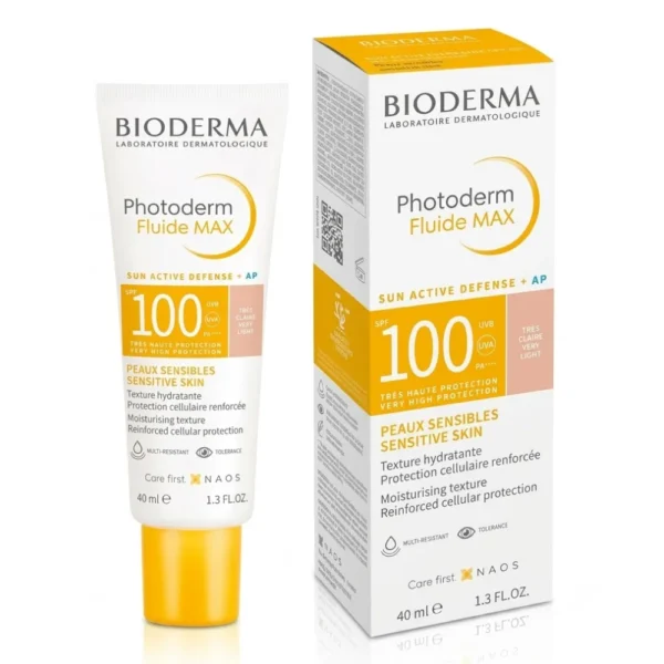 BIODERMA PHOTODERM FLUIDE MAX TEINTE TRES CLAIRE SPF100 40MLs