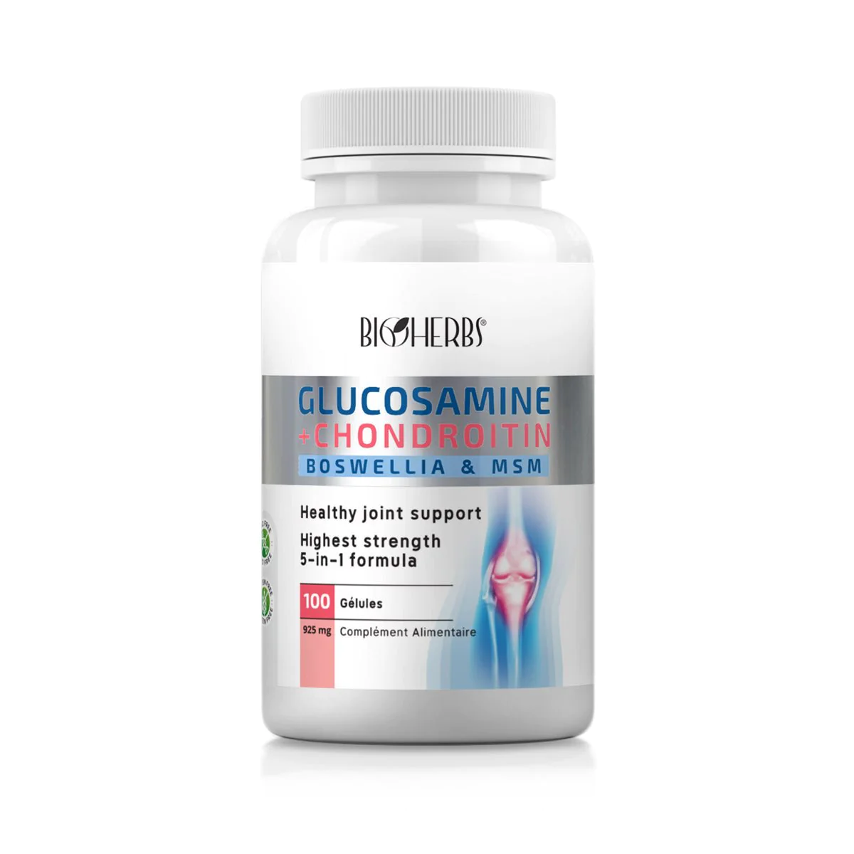 br9qna_1729325841.webp BIOHERBS GLUCOSAMINE + CHONDROITON BT100 GELLULES – Image 1