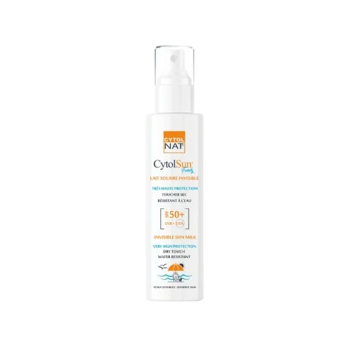 Lait solaire invisible CYTOLNAT CYTOLSUN Family 200 ml haute protection UVA/UVB