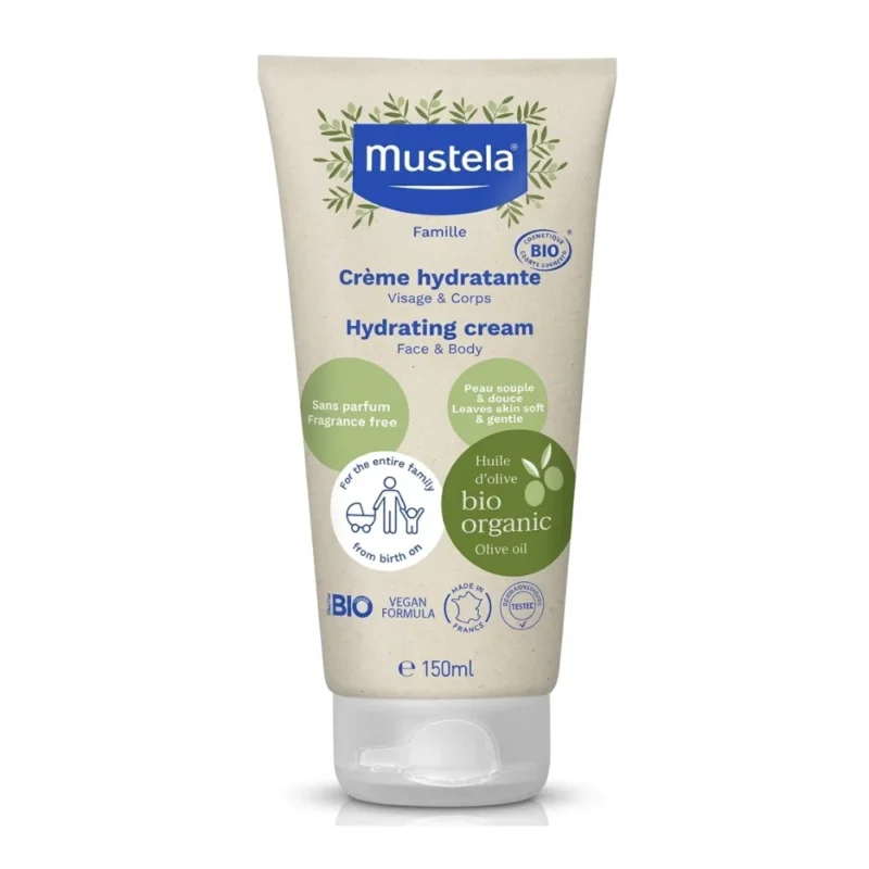 mustela-bio-organic-hydrating-cream-face-body-150ml_Bpharma tunisie
