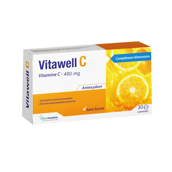 VITAWELL C VITAMINE C 480 MG 30 COMPRIMES