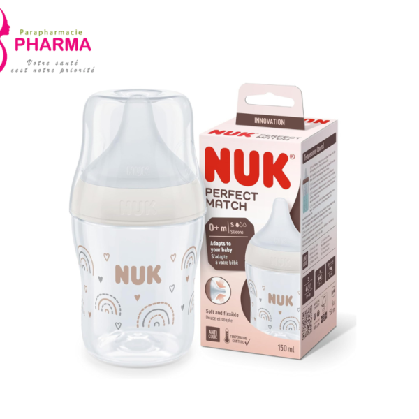 NUK PERFECT MATCH BIBERON EN SILICONE 0M+ 150ML