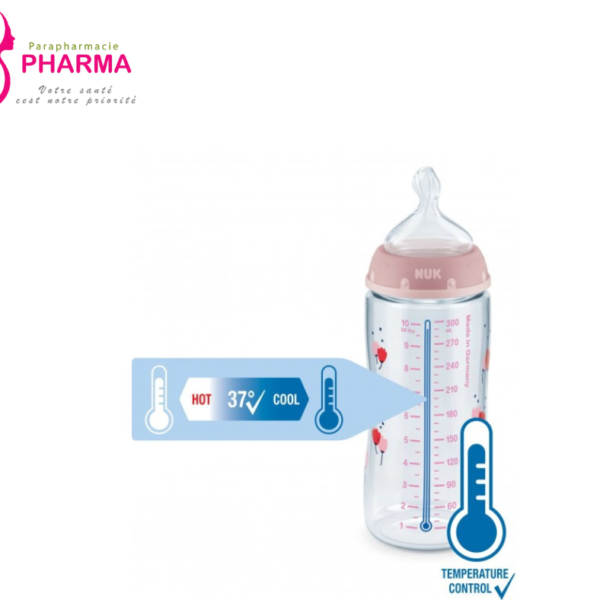 Nuk Biberon Plastique Température Control 300ml