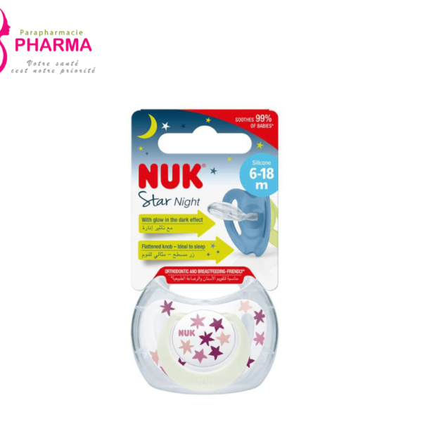 NUK SUCETTE STAR NIGHT 6-18M