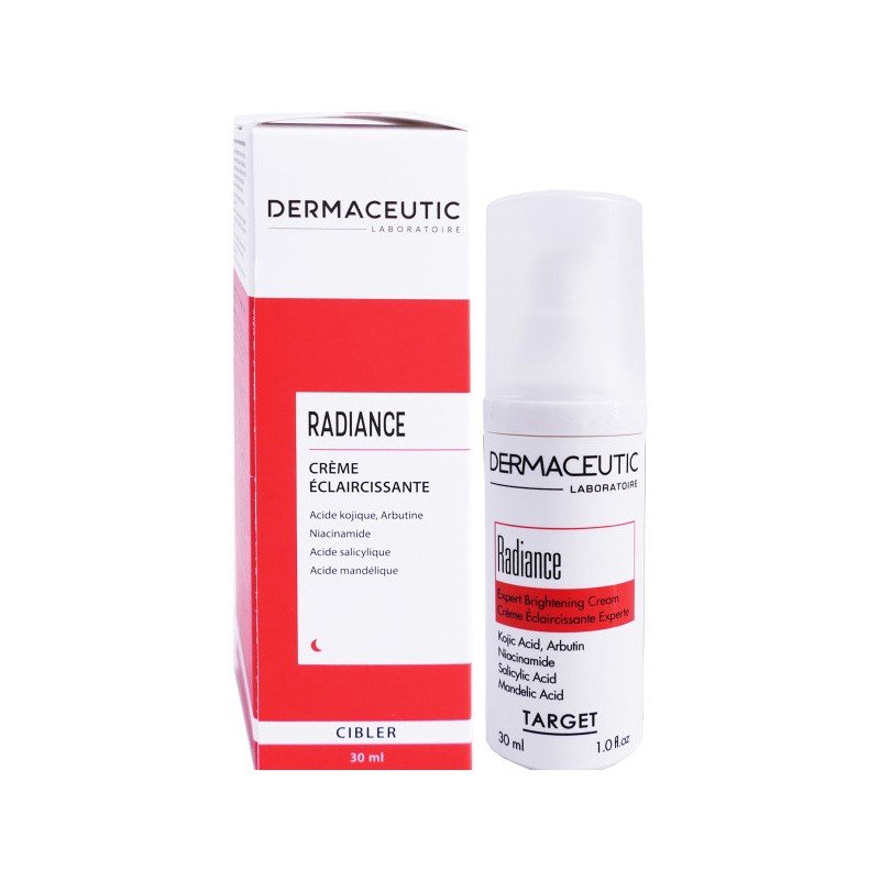 Crème de nuit éclaircissante Dermaceutic Radiance 30 ml pour teint uniforme