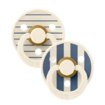 BIBS 02 SUCETTES NATURAL RUBBER IVORY STEEL BLUE MIX SIZE 1