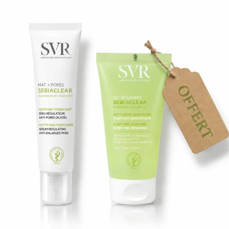 SVR Pack Mat+Pores Sebiaclear + Gel Moussant Offert_Bpharma tunisie