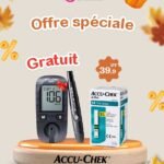ACCU-CHEK ACTIVE PACK : 50 BANDELETTES + GLUCOMÈTRE GRATUIT.