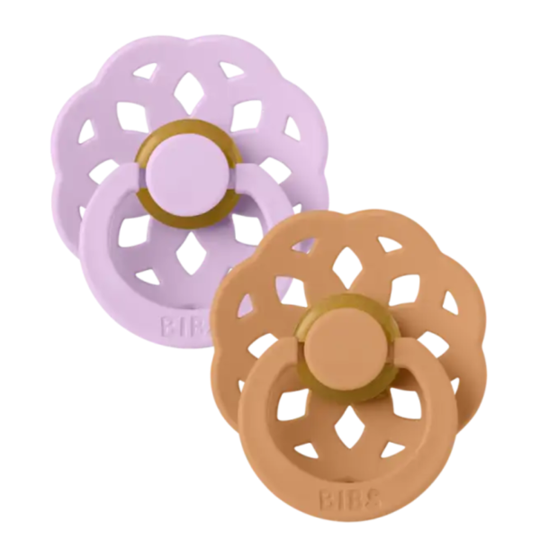 BIBS 02 sucettes natural rubber Violet Sky Pumpkin taille 1