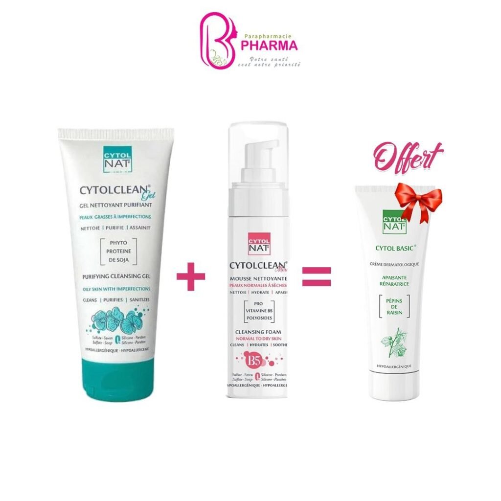 Pack CYTOL Clean : Gel + Mousse Nettoyante + Crème Offerte