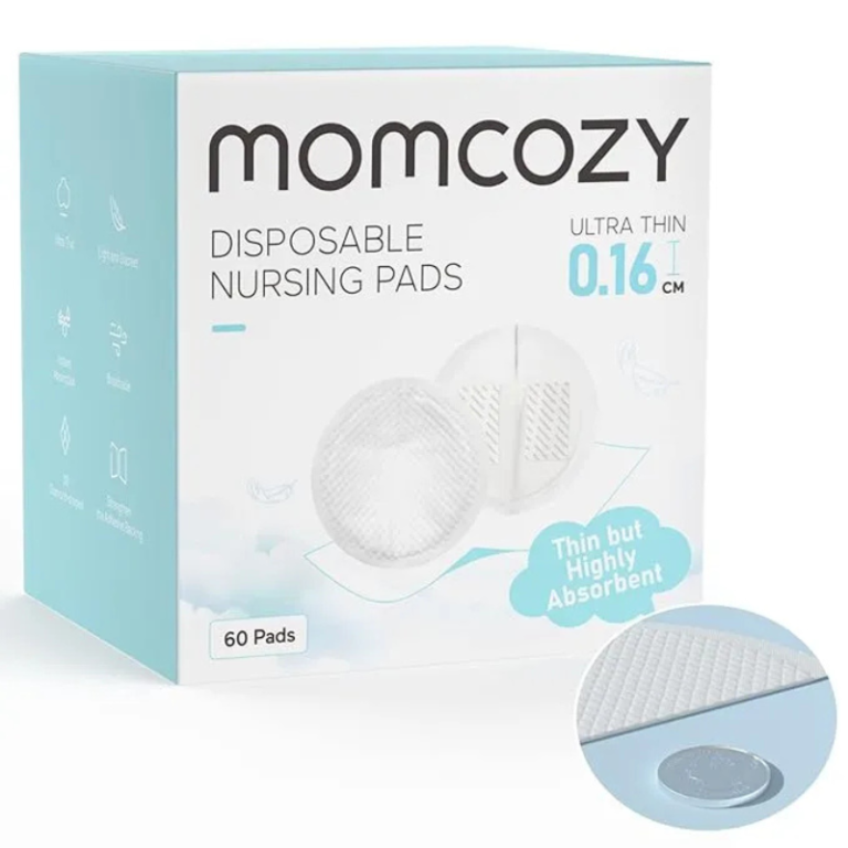 MOMCOZY 60 Coussinet d’Allaitement Jetables Ultra Fins BF023