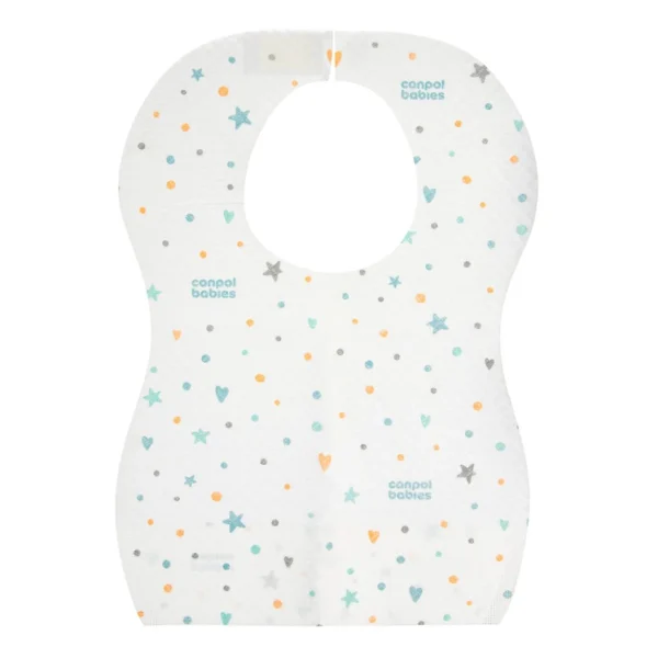 BAVOIR IMPERMÉABLE JETABLE AVEC POCHE 10P-1/800 BAVOIR IMPERMÉABLE JETABLE AVEC POCHE 10P-1/800 : protection et praticité au quotidien Le BAVOIR IMPERMÉABLE JETABLE AVEC POCHE 10P-1/800 est conçu pour protéger les vêtements de bébé pendant les repas. Grâce à sa matière imperméable, il empêche les liquides et les aliments de traverser le tissu. Ainsi, il garantit une hygiène optimale et limite les tâches sur les vêtements. De plus, le BAVOIR IMPERMÉABLE JETABLE AVEC POCHE 10P-1/800 dispose d’une poche de récupération pratique. Celle-ci permet de retenir les miettes et les petits morceaux d’aliments. Par conséquent, le nettoyage après repas devient plus simple et plus rapide. Son format jetable offre un gain de temps important pour les parents. En outre, il est idéal pour les sorties, les voyages ou les repas à l’extérieur. Pourquoi choisir le bavoir imperméable jetable avec poche ? Protection efficace contre les salissures Ce bavoir protège les vêtements de bébé contre les taches et les liquides. Ainsi, il aide à garder bébé propre pendant les repas. Poche de récupération pratique La poche intégrée permet de récupérer les aliments tombés. De plus, elle réduit le désordre pendant les repas. Format jetable pratique Grâce à son usage unique, il évite le lavage et facilite la vie des parents. En effet, il est parfait pour une utilisation rapide et hygiénique. Avantages supplémentaires En outre, ce bavoir est léger, facile à transporter et idéal pour les déplacements. Il constitue une solution pratique pour les repas en toute situation.