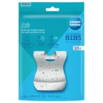BAVOIR IMPERMÉABLE JETABLE AVEC POCHE 10P-1/800 BAVOIR IMPERMÉABLE JETABLE AVEC POCHE 10P-1/800 : protection et praticité au quotidien Le BAVOIR IMPERMÉABLE JETABLE AVEC POCHE 10P-1/800 est conçu pour protéger les vêtements de bébé pendant les repas. Grâce à sa matière imperméable, il empêche les liquides et les aliments de traverser le tissu. Ainsi, il garantit une hygiène optimale et limite les tâches sur les vêtements. De plus, le BAVOIR IMPERMÉABLE JETABLE AVEC POCHE 10P-1/800 dispose d’une poche de récupération pratique. Celle-ci permet de retenir les miettes et les petits morceaux d’aliments. Par conséquent, le nettoyage après repas devient plus simple et plus rapide. Son format jetable offre un gain de temps important pour les parents. En outre, il est idéal pour les sorties, les voyages ou les repas à l’extérieur. Pourquoi choisir le bavoir imperméable jetable avec poche ? Protection efficace contre les salissures Ce bavoir protège les vêtements de bébé contre les taches et les liquides. Ainsi, il aide à garder bébé propre pendant les repas. Poche de récupération pratique La poche intégrée permet de récupérer les aliments tombés. De plus, elle réduit le désordre pendant les repas. Format jetable pratique Grâce à son usage unique, il évite le lavage et facilite la vie des parents. En effet, il est parfait pour une utilisation rapide et hygiénique. Avantages supplémentaires En outre, ce bavoir est léger, facile à transporter et idéal pour les déplacements. Il constitue une solution pratique pour les repas en toute situation.
